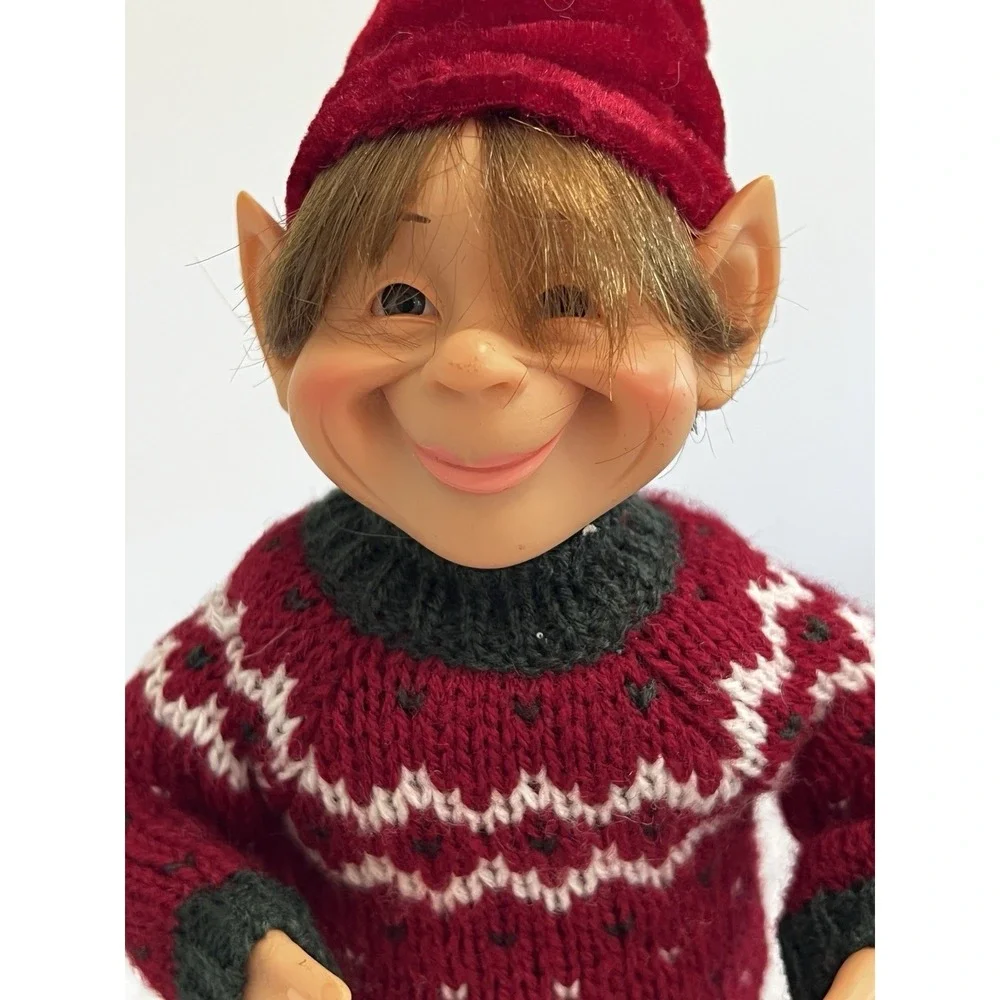 Karen Didion Style Celebrate It Darling Elves Elf With Pull Toy Horse Christmas